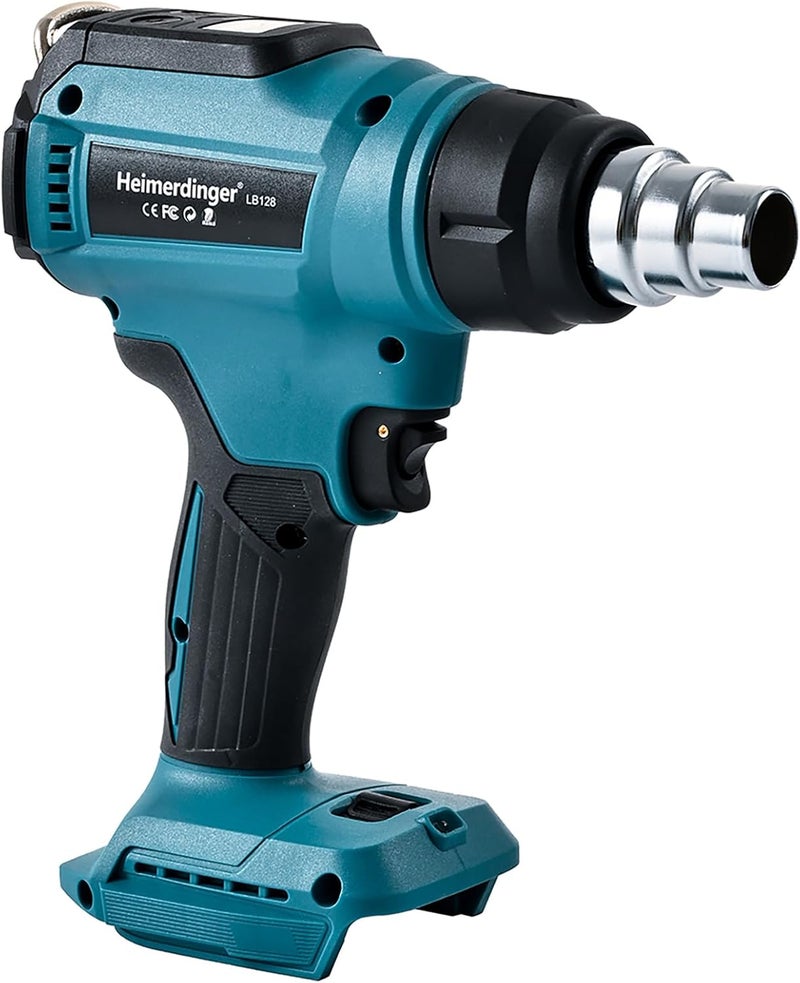 Heimerdinger Cordless Heat Gun Compatible with Makita 18V Battery, Max 1202°F Heavy Duty Hot Air Gun with Overload Protection,Fast Heating for Crafting, Shrink Tubing,Vinyl Wrap - Image 4